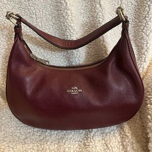 Coach Burgundy Leather Shoulder Bag